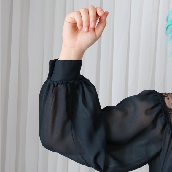 80’s Victorian Inspired Gothic Prairie Dress - Picture 8 of 8